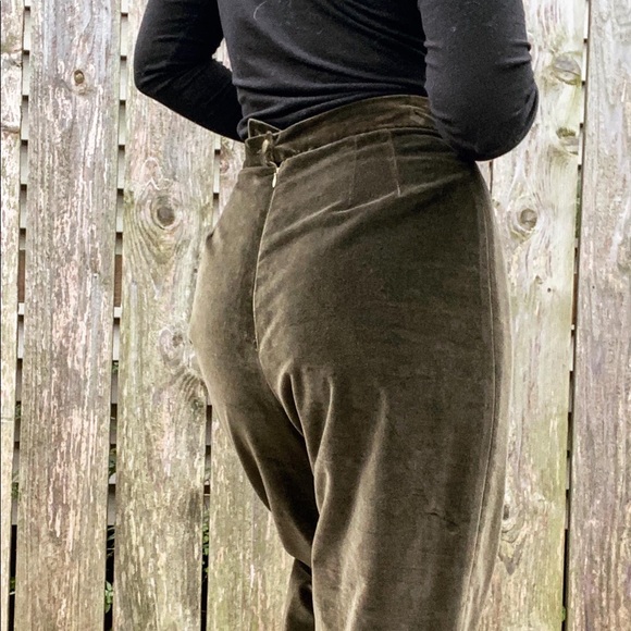 • v i n t a g e • super high-waisted velour pants - Picture 3 of 7